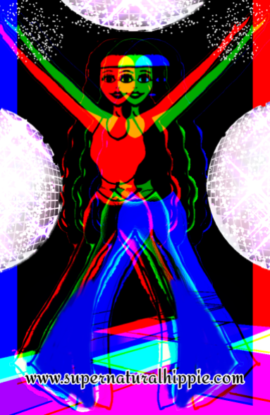 Psychedelic Disco Girl Art